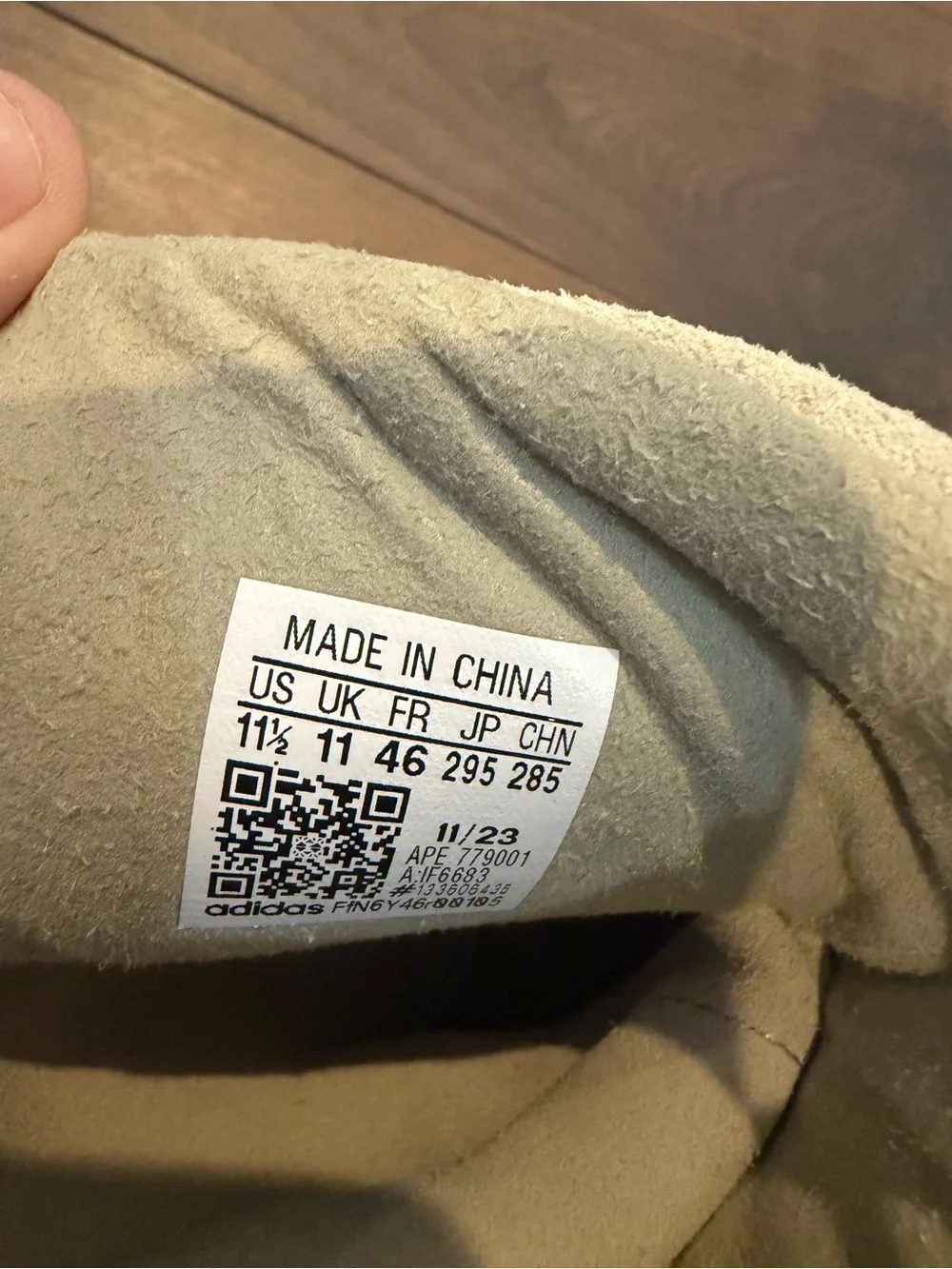 New In Box Adidas Fear of God Beige Suede High-Tops  11.5
